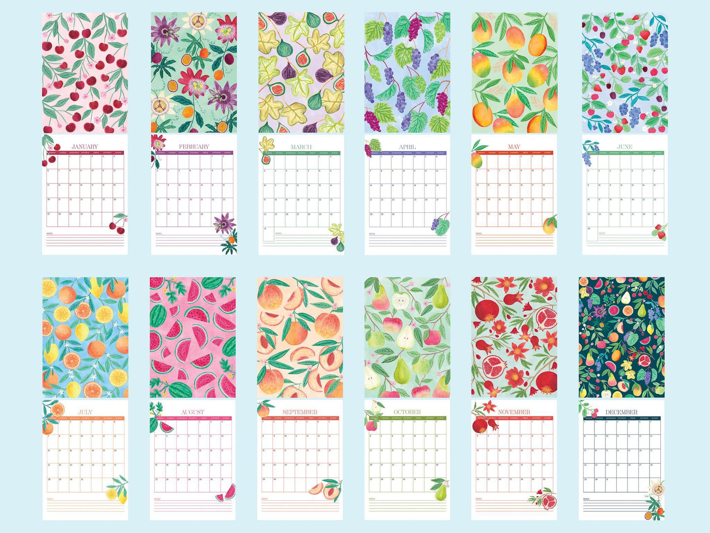 2025 Fruit calendar - Sofia Papa Designs