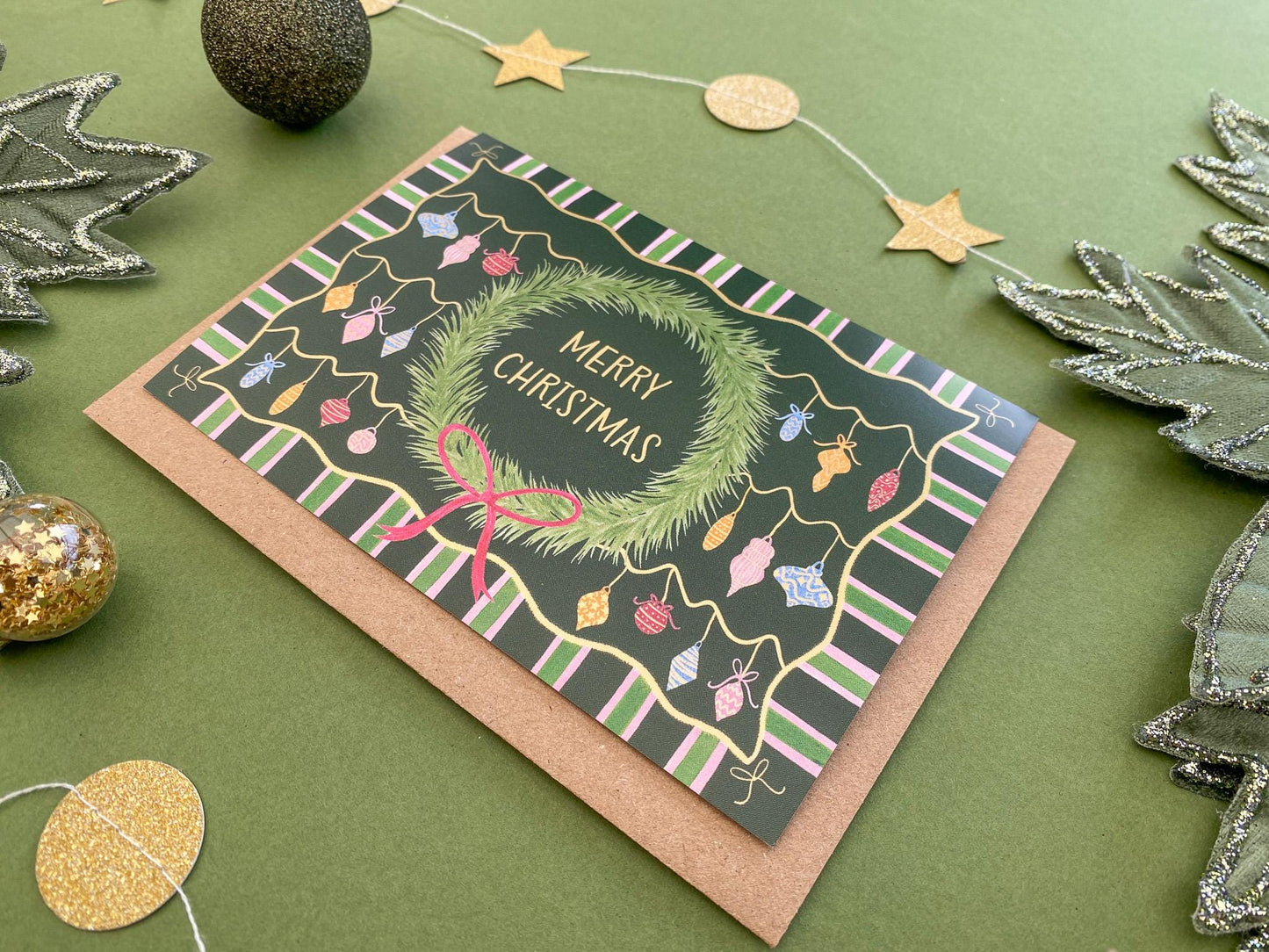 Charity Christmas wreath card