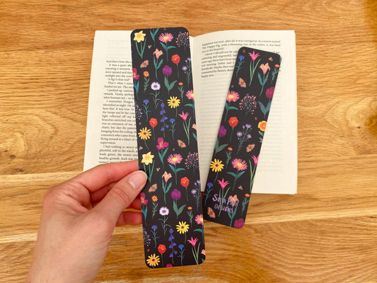 Dark Floral bookmark