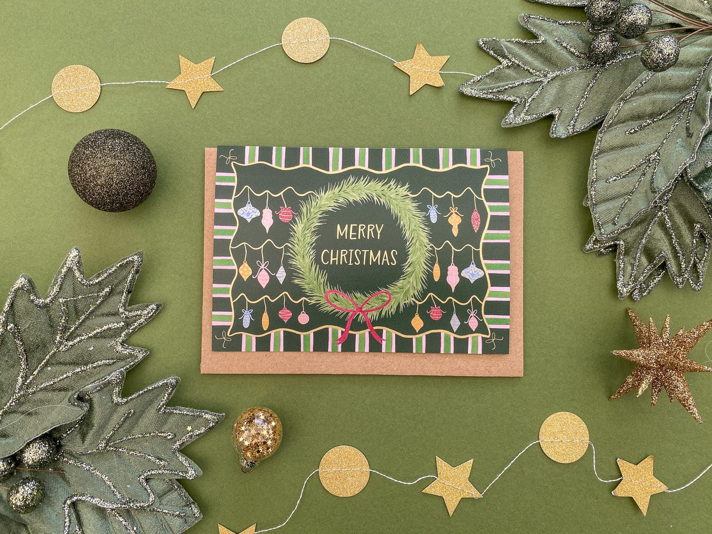 Charity Christmas wreath card
