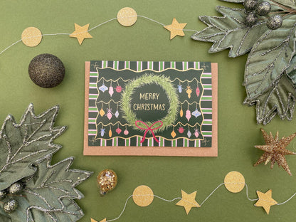Charity Christmas wreath card