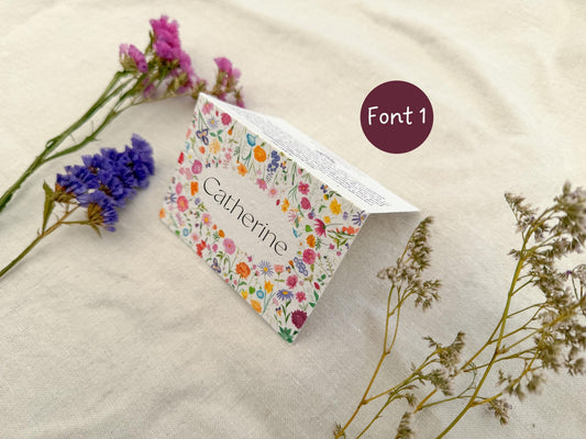 Plantable Wedding Floral Place Cards