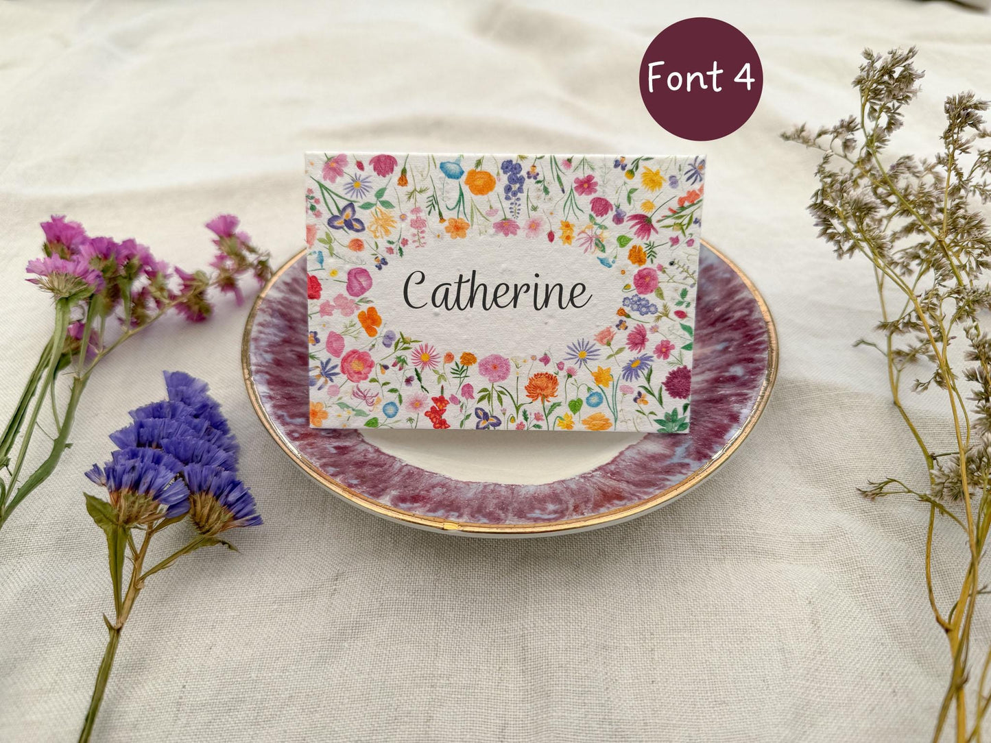 Plantable Wedding Floral Place Cards