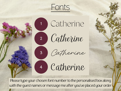Plantable Wedding Bleeding hearts Place Cards