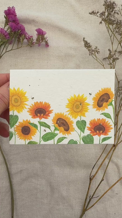 Plantable Wedding Sunflower Place Cards