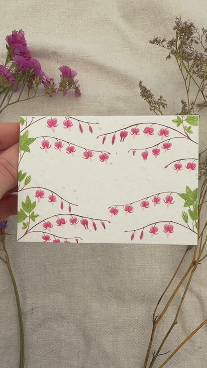 Plantable Wedding Bleeding hearts Place Cards