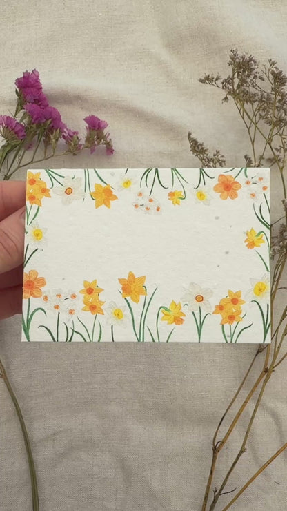 Plantable Wedding Daffodil Place Cards