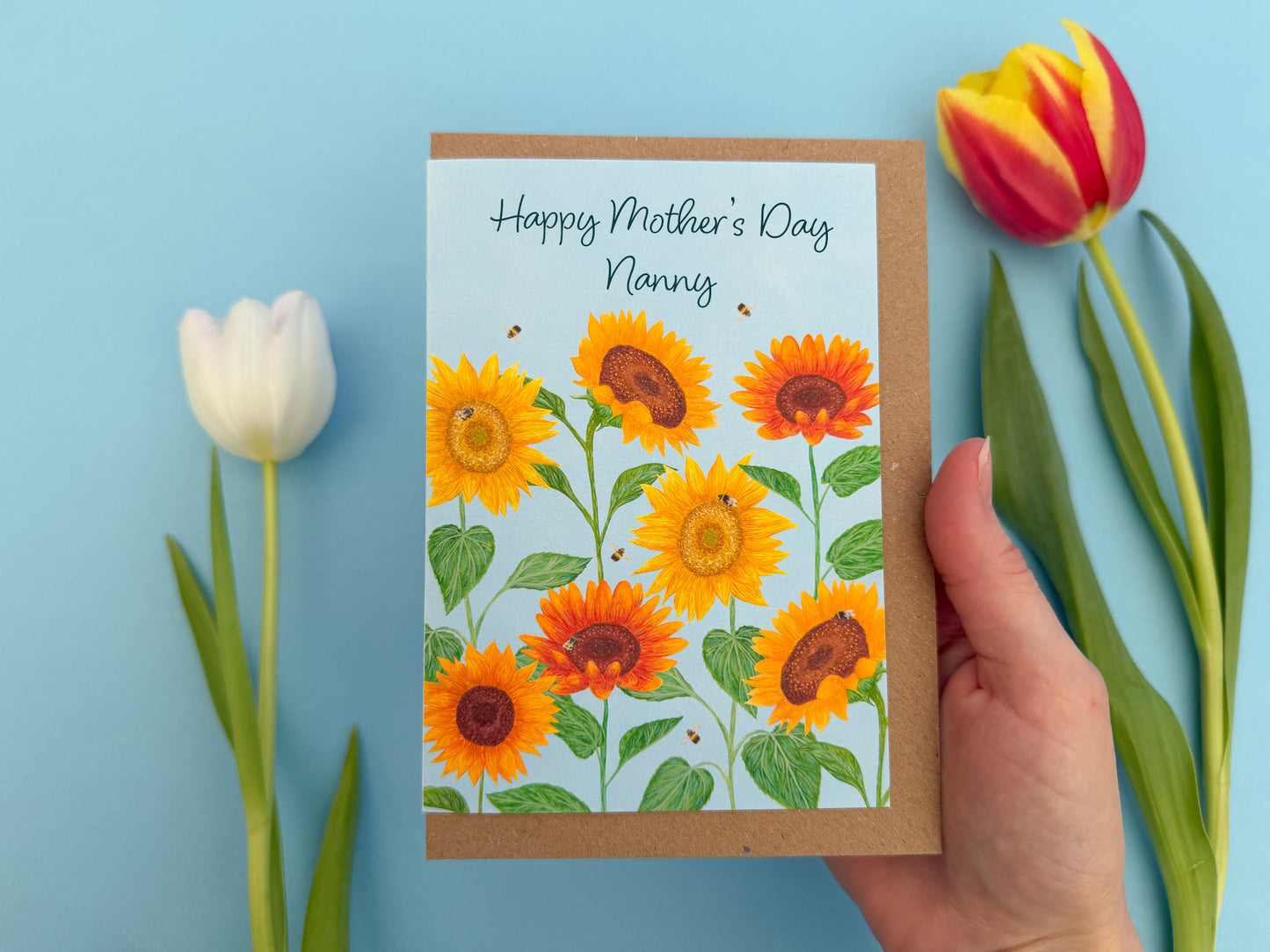 Personalised Sunflower Mother's day card